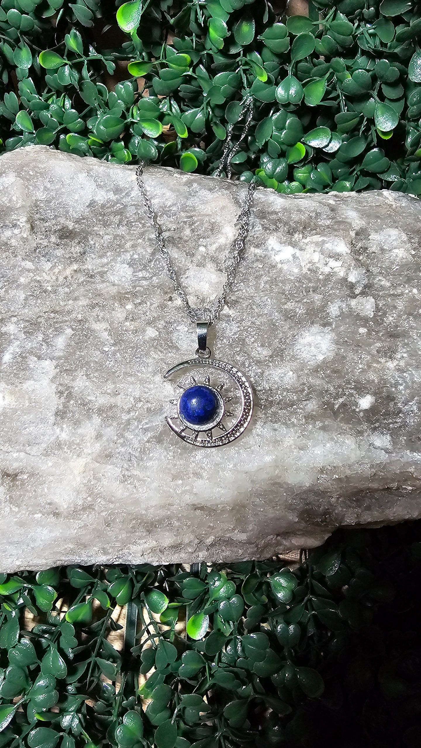 Lapis Lazuli - Sun and Moon necklace